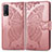 Leather Case Stands Butterfly Flip Cover Holder for Vivo Y20 Pink