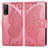 Leather Case Stands Butterfly Flip Cover Holder for Vivo Y30 Hot Pink