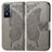 Leather Case Stands Butterfly Flip Cover Holder for Vivo Y76 5G Gray