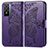 Leather Case Stands Butterfly Flip Cover Holder for Vivo Y76 5G Purple