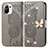 Leather Case Stands Butterfly Flip Cover Holder for Xiaomi Mi 11 5G Gray