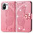 Leather Case Stands Butterfly Flip Cover Holder for Xiaomi Mi 11 5G Hot Pink