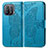 Leather Case Stands Butterfly Flip Cover Holder for Xiaomi Mi 11 Pro 5G Blue