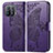 Leather Case Stands Butterfly Flip Cover Holder for Xiaomi Mi 11 Pro 5G Purple