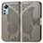 Leather Case Stands Butterfly Flip Cover Holder for Xiaomi Mi 12 Pro 5G Gray