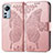 Leather Case Stands Butterfly Flip Cover Holder for Xiaomi Mi 12 Pro 5G Pink
