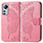 Leather Case Stands Butterfly Flip Cover Holder for Xiaomi Mi 12S 5G Hot Pink