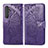 Leather Case Stands Butterfly Flip Cover Holder for Xiaomi Mi Note 10 Lite Purple