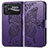 Leather Case Stands Butterfly Flip Cover Holder for Xiaomi Poco C40 Purple