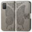 Leather Case Stands Butterfly Flip Cover Holder for Xiaomi Poco M3 Gray
