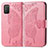 Leather Case Stands Butterfly Flip Cover Holder for Xiaomi Poco M3 Hot Pink