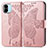 Leather Case Stands Butterfly Flip Cover Holder for Xiaomi Redmi A1 Pink