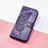 Leather Case Stands Butterfly Flip Cover Holder S01D for Google Pixel 5 Purple