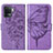 Leather Case Stands Butterfly Flip Cover Holder Y01B for Oppo A94 4G Clove Purple