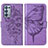 Leather Case Stands Butterfly Flip Cover Holder Y01B for Oppo Reno6 Pro+ Plus 5G