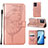 Leather Case Stands Butterfly Flip Cover Holder Y01B for Oppo Reno8 4G Rose Gold