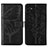 Leather Case Stands Butterfly Flip Cover Holder Y01B for Samsung Galaxy A04s Black