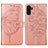 Leather Case Stands Butterfly Flip Cover Holder Y01B for Samsung Galaxy A04s Rose Gold