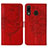Leather Case Stands Butterfly Flip Cover Holder Y01B for Samsung Galaxy A30 Red