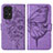 Leather Case Stands Butterfly Flip Cover Holder Y01B for Samsung Galaxy A33 5G Clove Purple