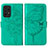 Leather Case Stands Butterfly Flip Cover Holder Y01B for Samsung Galaxy A33 5G Green