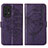 Leather Case Stands Butterfly Flip Cover Holder Y01B for Samsung Galaxy A33 5G Purple