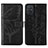 Leather Case Stands Butterfly Flip Cover Holder Y01B for Samsung Galaxy A51 4G Black