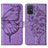 Leather Case Stands Butterfly Flip Cover Holder Y01B for Samsung Galaxy A51 4G Clove Purple