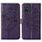 Leather Case Stands Butterfly Flip Cover Holder Y01B for Samsung Galaxy A51 4G Purple