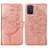 Leather Case Stands Butterfly Flip Cover Holder Y01B for Samsung Galaxy A51 4G Rose Gold