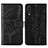 Leather Case Stands Butterfly Flip Cover Holder Y01B for Samsung Galaxy A70S Black
