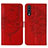 Leather Case Stands Butterfly Flip Cover Holder Y01B for Samsung Galaxy A70S Red