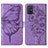 Leather Case Stands Butterfly Flip Cover Holder Y01B for Samsung Galaxy A71 5G Clove Purple