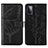 Leather Case Stands Butterfly Flip Cover Holder Y01B for Samsung Galaxy A72 5G Black