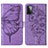 Leather Case Stands Butterfly Flip Cover Holder Y01B for Samsung Galaxy A72 5G Clove Purple