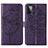 Leather Case Stands Butterfly Flip Cover Holder Y01B for Samsung Galaxy A72 5G Purple