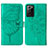 Leather Case Stands Butterfly Flip Cover Holder Y01B for Samsung Galaxy Note 20 Ultra 5G Green