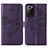 Leather Case Stands Butterfly Flip Cover Holder Y01B for Samsung Galaxy Note 20 Ultra 5G Purple