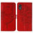 Leather Case Stands Butterfly Flip Cover Holder Y01B for Samsung Galaxy XCover 5 SM-G525F Red