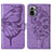 Leather Case Stands Butterfly Flip Cover Holder Y01B for Xiaomi Poco M5S Clove Purple