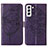 Leather Case Stands Butterfly Flip Cover Holder Y06B for Samsung Galaxy S21 5G Purple