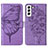 Leather Case Stands Butterfly Flip Cover Holder Y06B for Samsung Galaxy S21 Plus 5G