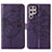 Leather Case Stands Butterfly Flip Cover Holder Y06B for Samsung Galaxy S21 Ultra 5G Purple
