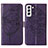 Leather Case Stands Butterfly Flip Cover Holder Y06B for Samsung Galaxy S22 Plus 5G Purple