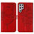Leather Case Stands Butterfly Flip Cover Holder Y06B for Samsung Galaxy S22 Ultra 5G Red