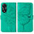 Leather Case Stands Butterfly Flip Cover Holder YB2 for Oppo A78 5G Green