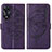 Leather Case Stands Butterfly Flip Cover Holder YB2 for Oppo A78 5G Purple