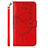 Leather Case Stands Butterfly Flip Cover Holder YB2 for Xiaomi Redmi Note 12 Pro Speed 5G Red