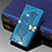 Leather Case Stands Butterfly Flip Cover L01 Holder for Xiaomi Mi 11 5G Blue
