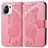 Leather Case Stands Butterfly Flip Cover L02 Holder for Xiaomi Mi 11 5G Hot Pink